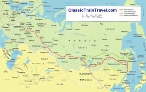 Mapa da Rota Transiberiana